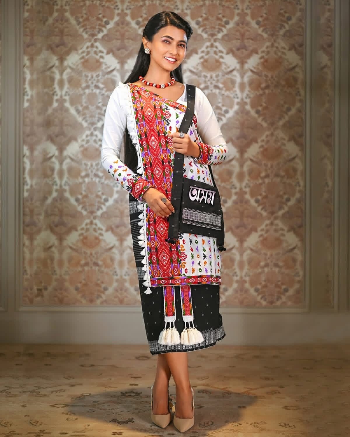 Aimee Baruah in traditional Karbi attire at Cannes Film Festival